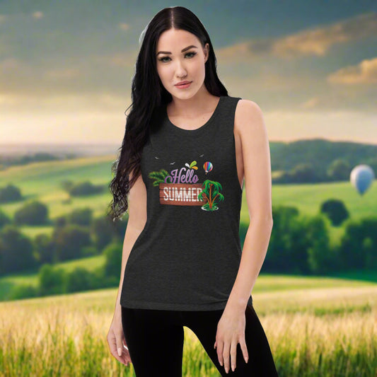 Ladies’ Muscle Tank HELLO SUMMER 2