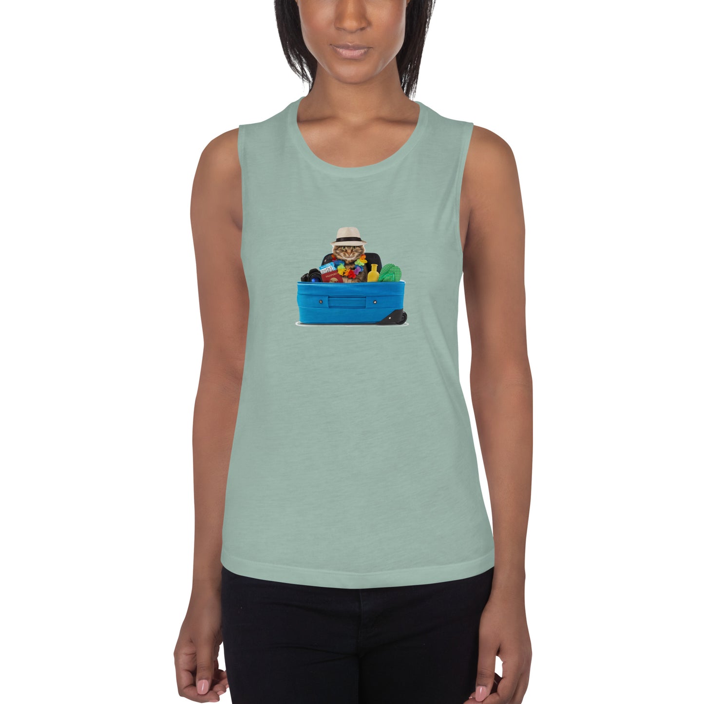 Ladies’ Muscle Tank CAT TOURIST