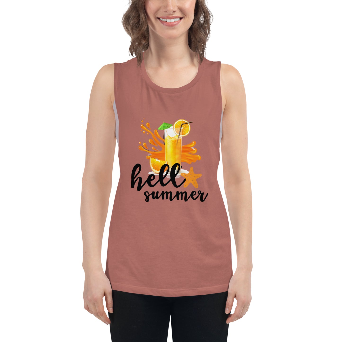 Ladies’ Muscle Tank HELLO SUMMER