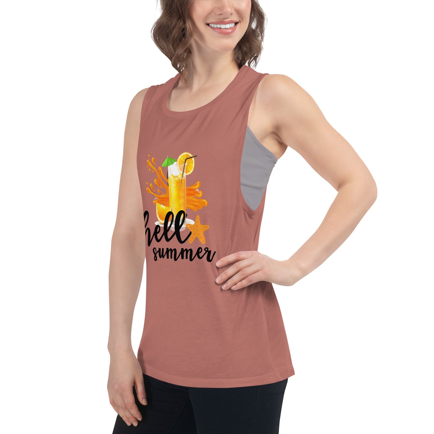 Ladies’ Muscle Tank HELLO SUMMER