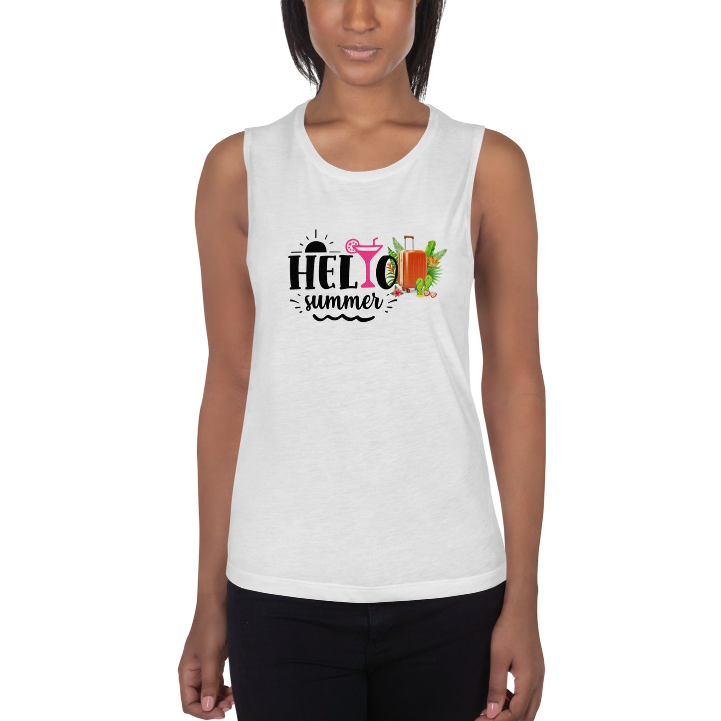 Ladies’ Muscle Tank HELLO SUMMER 3