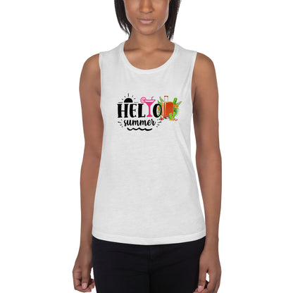 Ladies’ Muscle Tank HELLO SUMMER 3