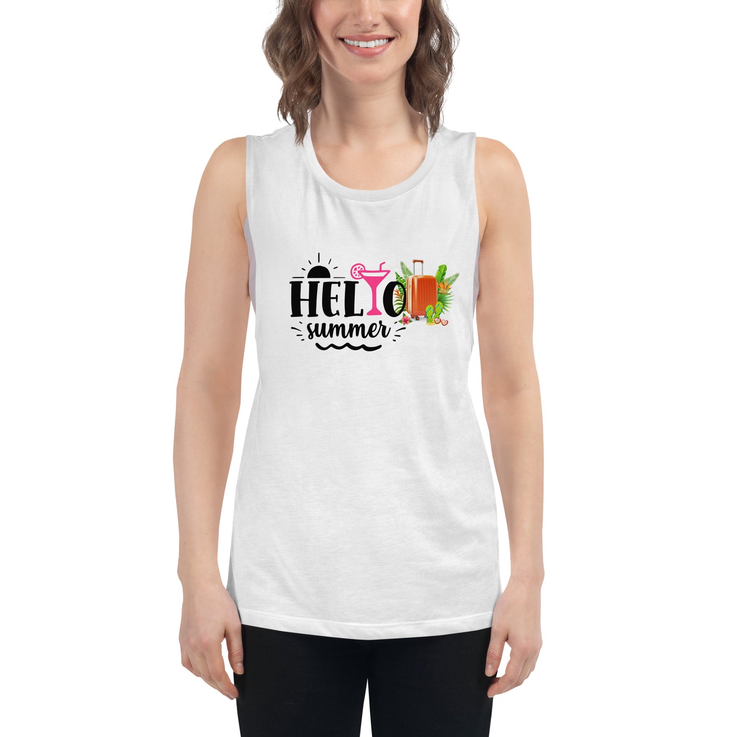 Ladies’ Muscle Tank HELLO SUMMER 3