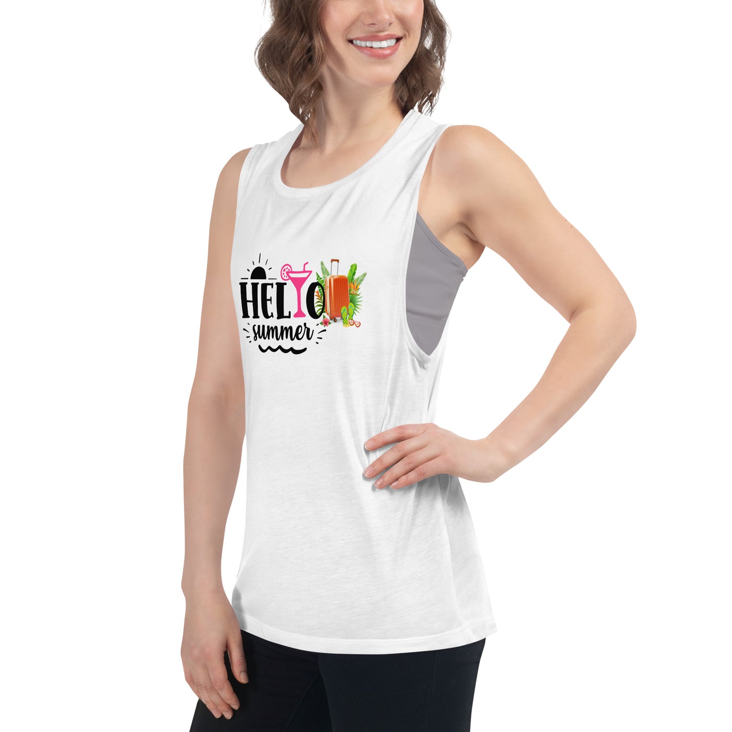 Ladies’ Muscle Tank HELLO SUMMER 3