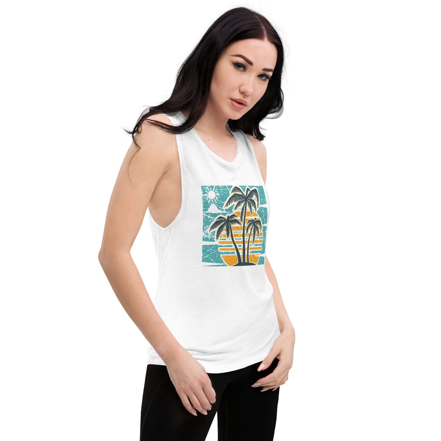 Camiseta sin mangas para mujer PALMS