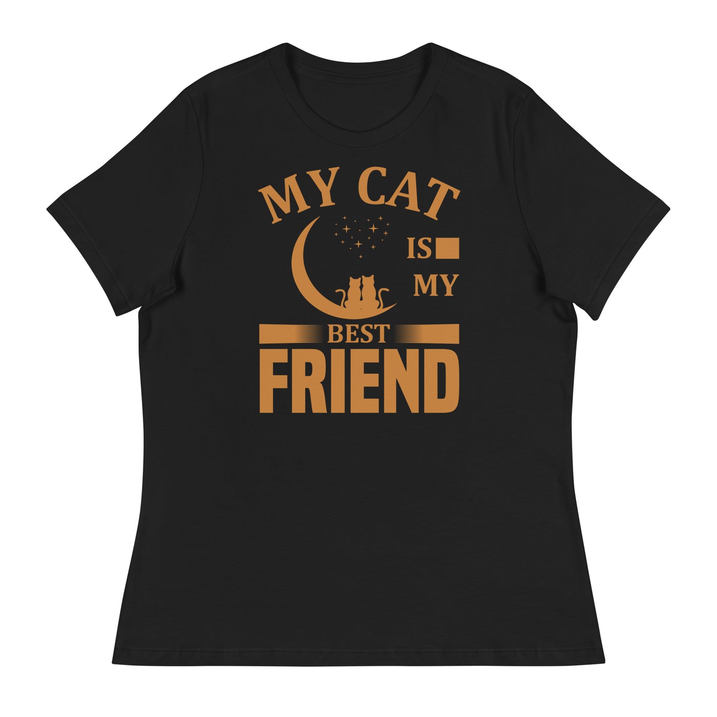 Дамска спокойна тениска MY CAT IS MY BEST FRIEND