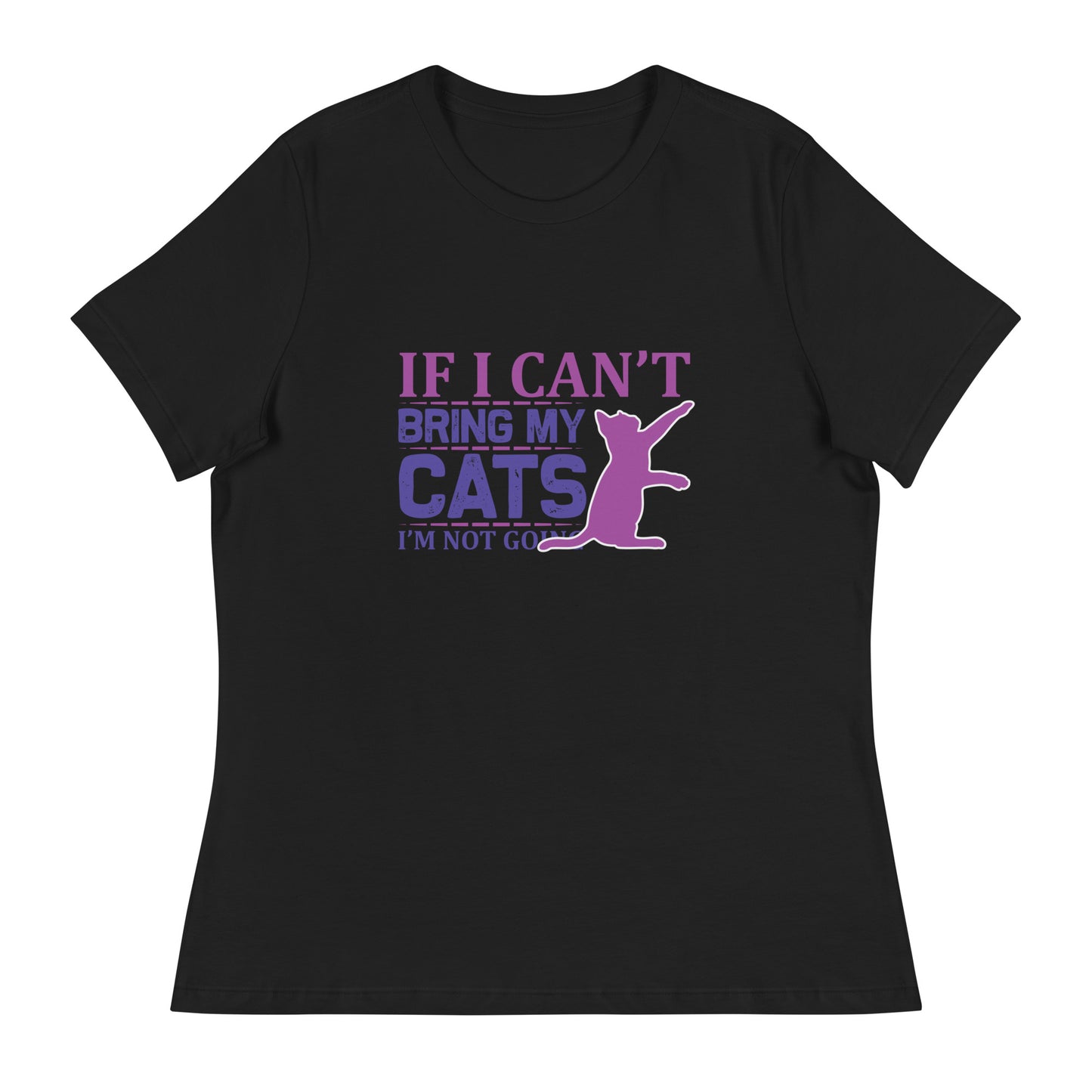 Camiseta ancha de mujer SI NO PUEDO TRAER MIS GATOS