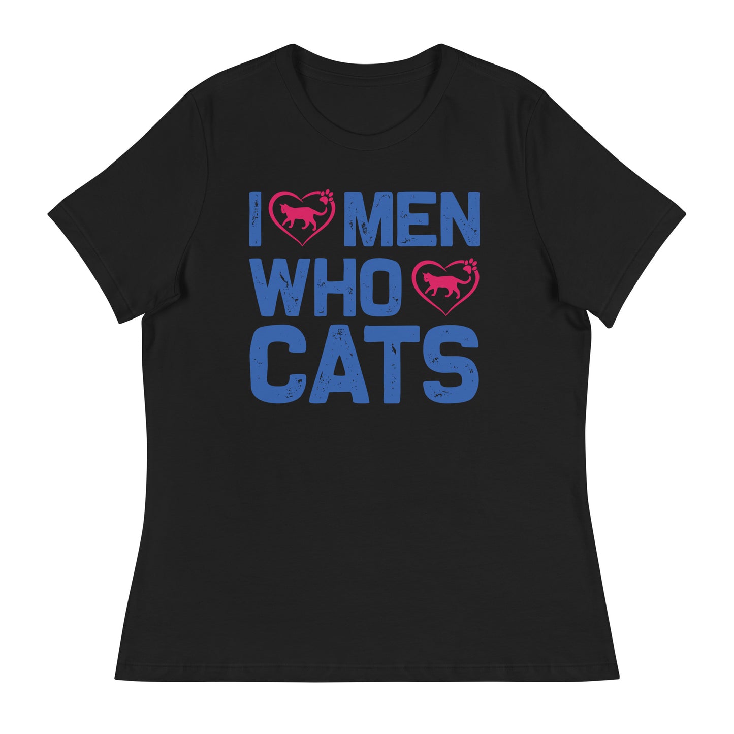 Camiseta holgada de mujer AMO A LOS HOMBRES QUE AMAN LOS GATOS