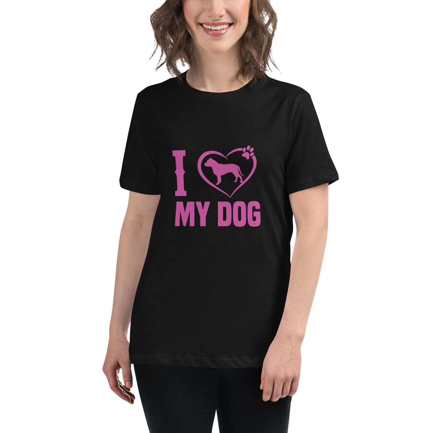 Camiseta ancha mujer AMO A MI PERRO