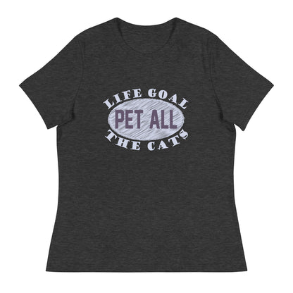 Дамска спокойна тениска LIFE GOAL PET ALL THE CATS