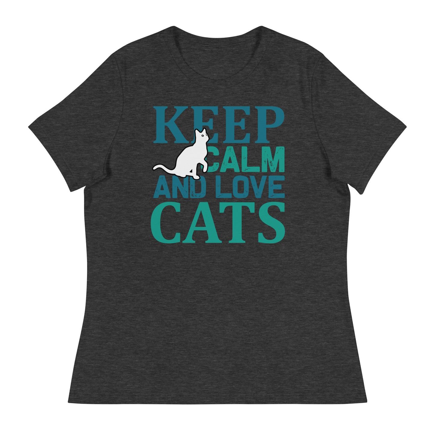 Дамска спокойна тениска KEEP CALM AND LOVE CATS