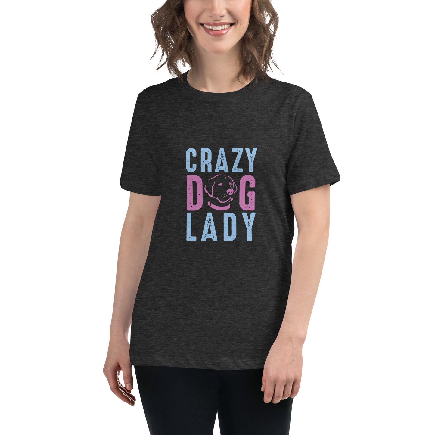 Women's Relaxed T-Shirt CRAZY DOG LADY