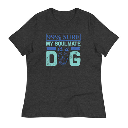 Дамска спокойна тениска MY SOULMATE IS A DOG