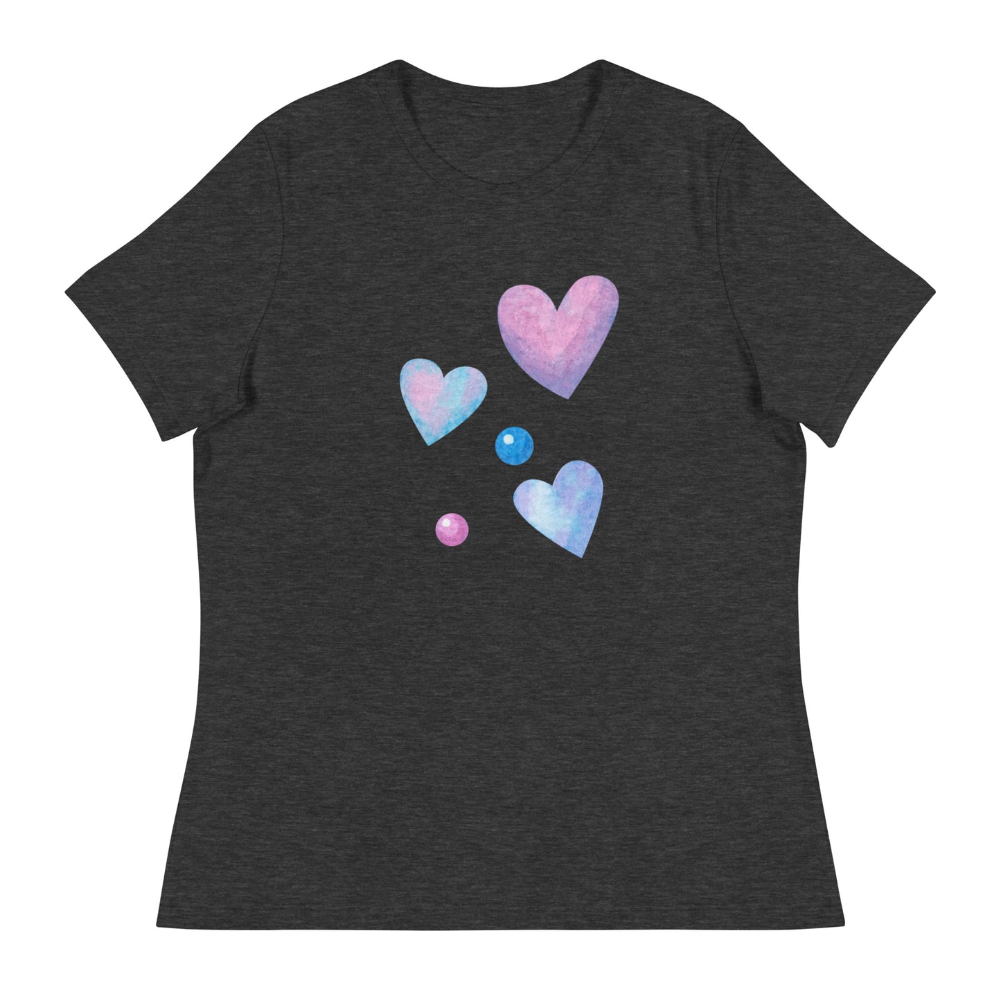 Women's Relaxed T-Shirt HEARTS COLORFUL