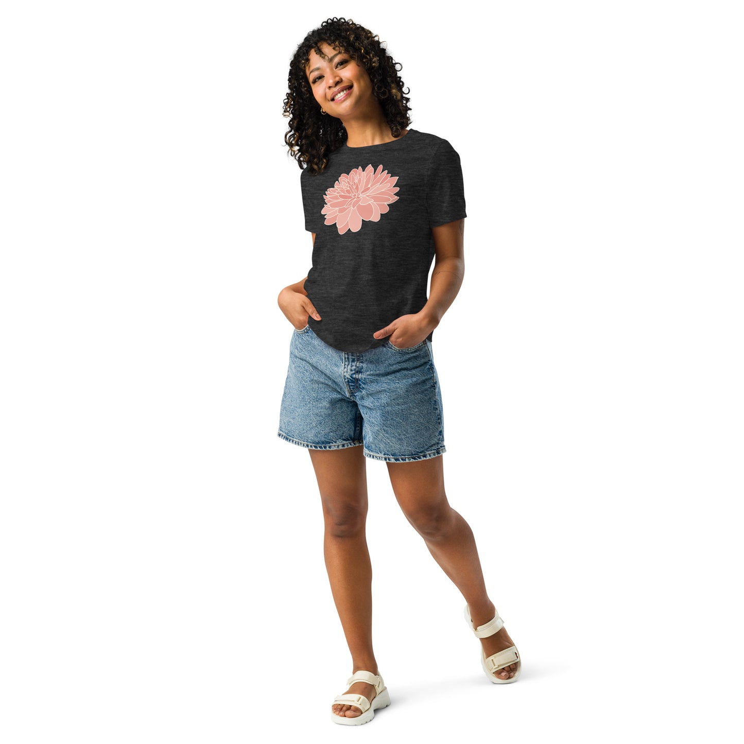 Women's Relaxed T-Shirt PINK DAHLIA