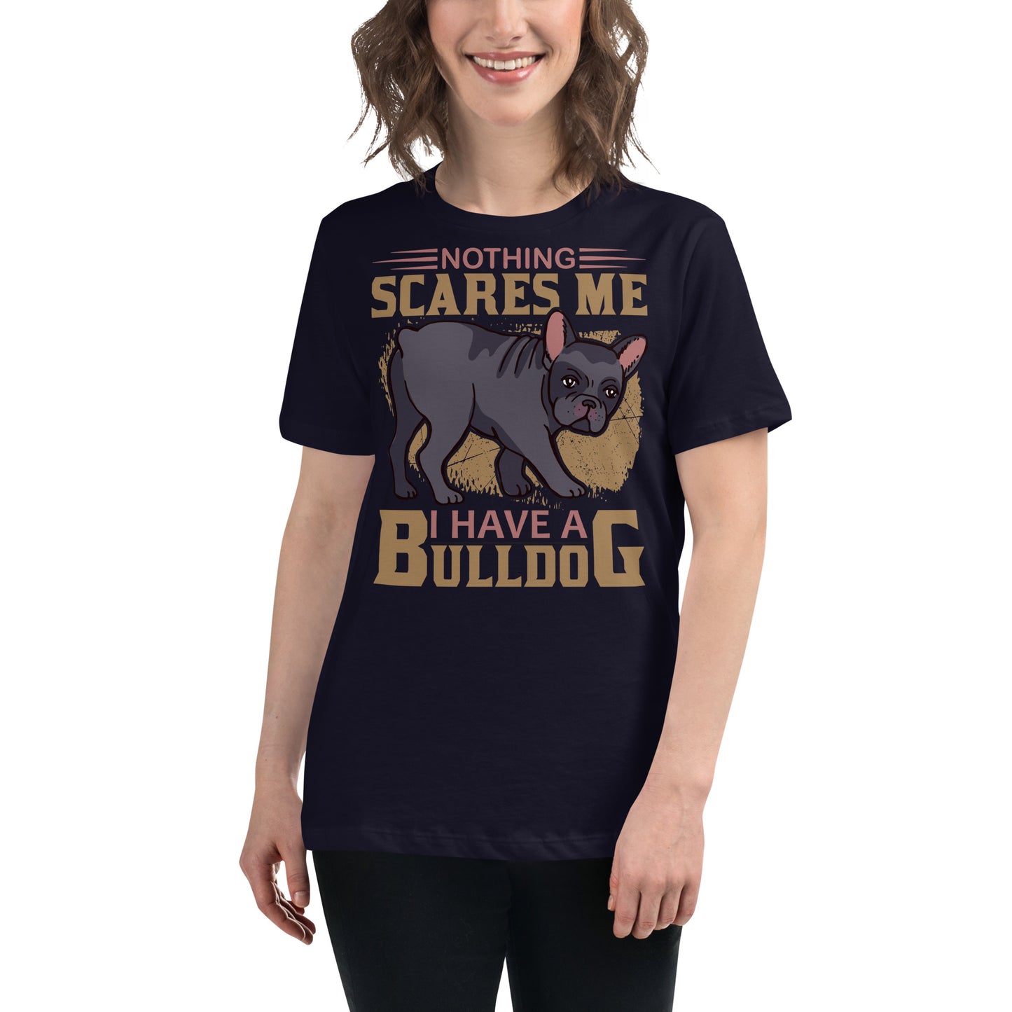 Camiseta ancha mujer TENGO UN BULLDOG