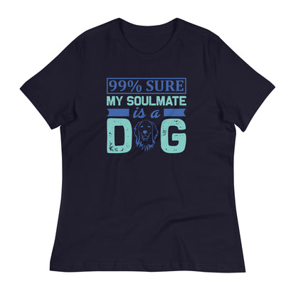Дамска спокойна тениска MY SOULMATE IS A DOG