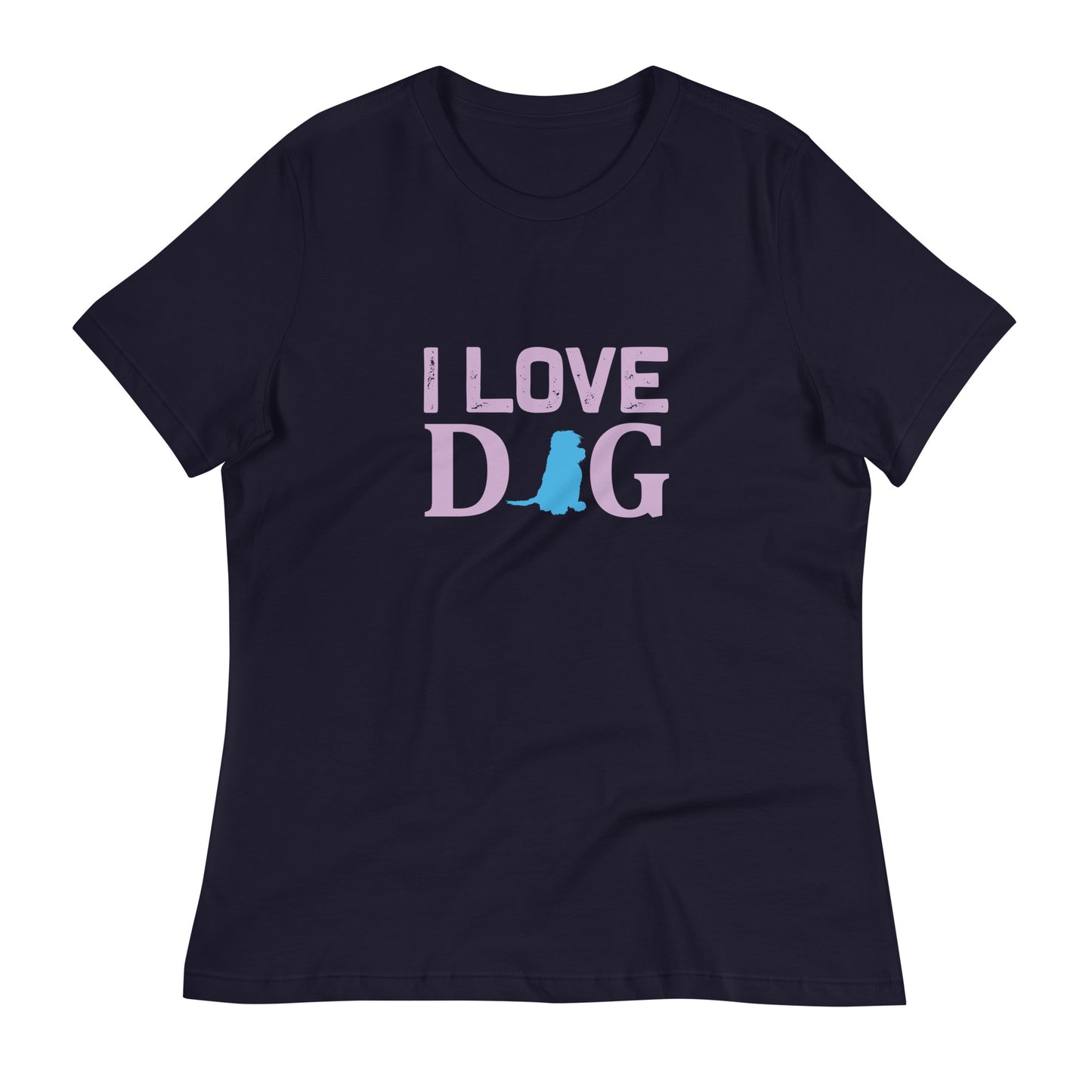 Women's Relaxed T-Shirt I LOVE DOG