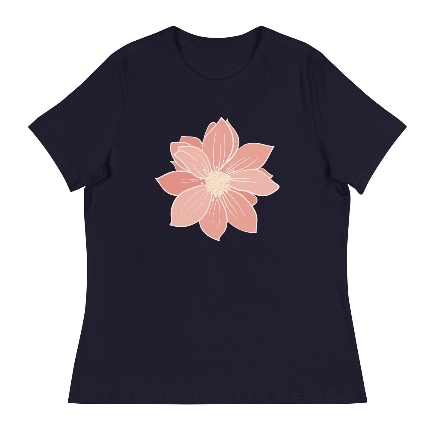 Camiseta holgada mujer FLOR ROSA