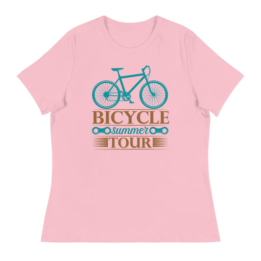 Women's Relaxed T-Shirt BICYCLE SUMMER TOUR