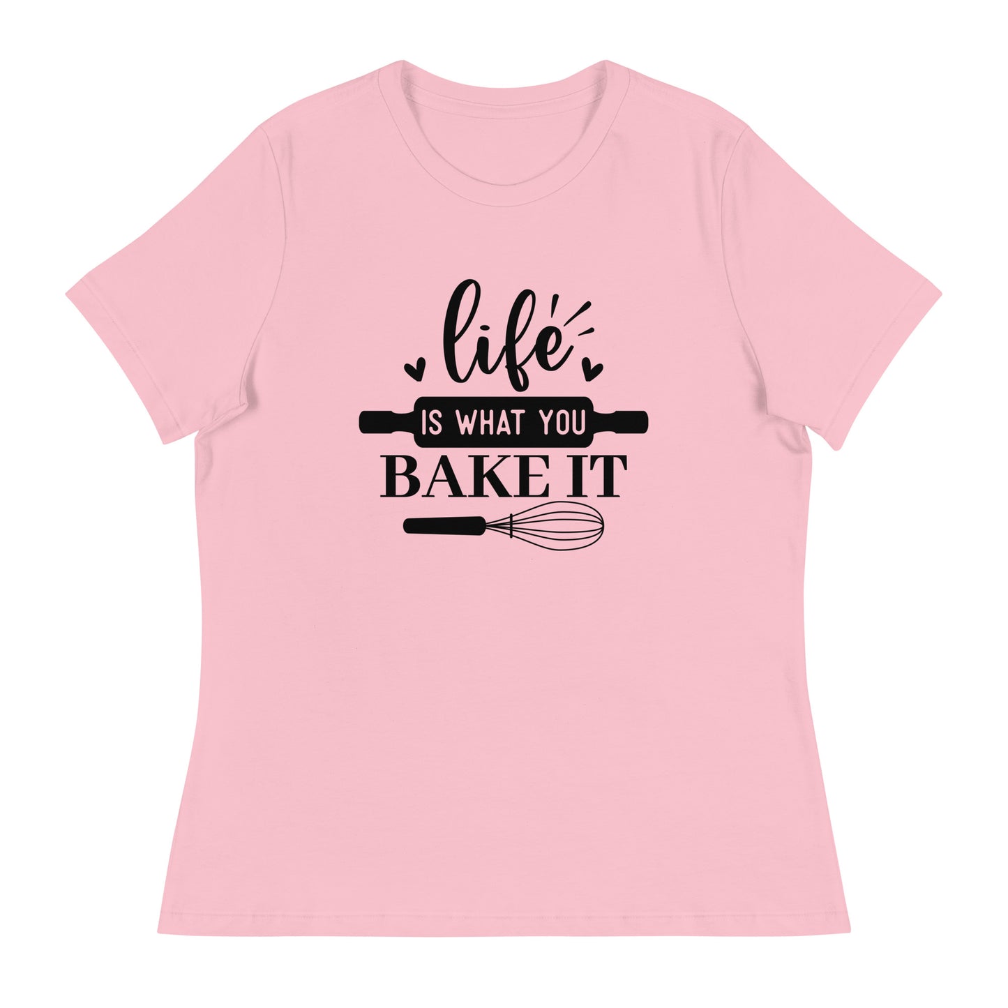 Дамска спокойна тениска LIFE IS WAT YOU BAKE IT