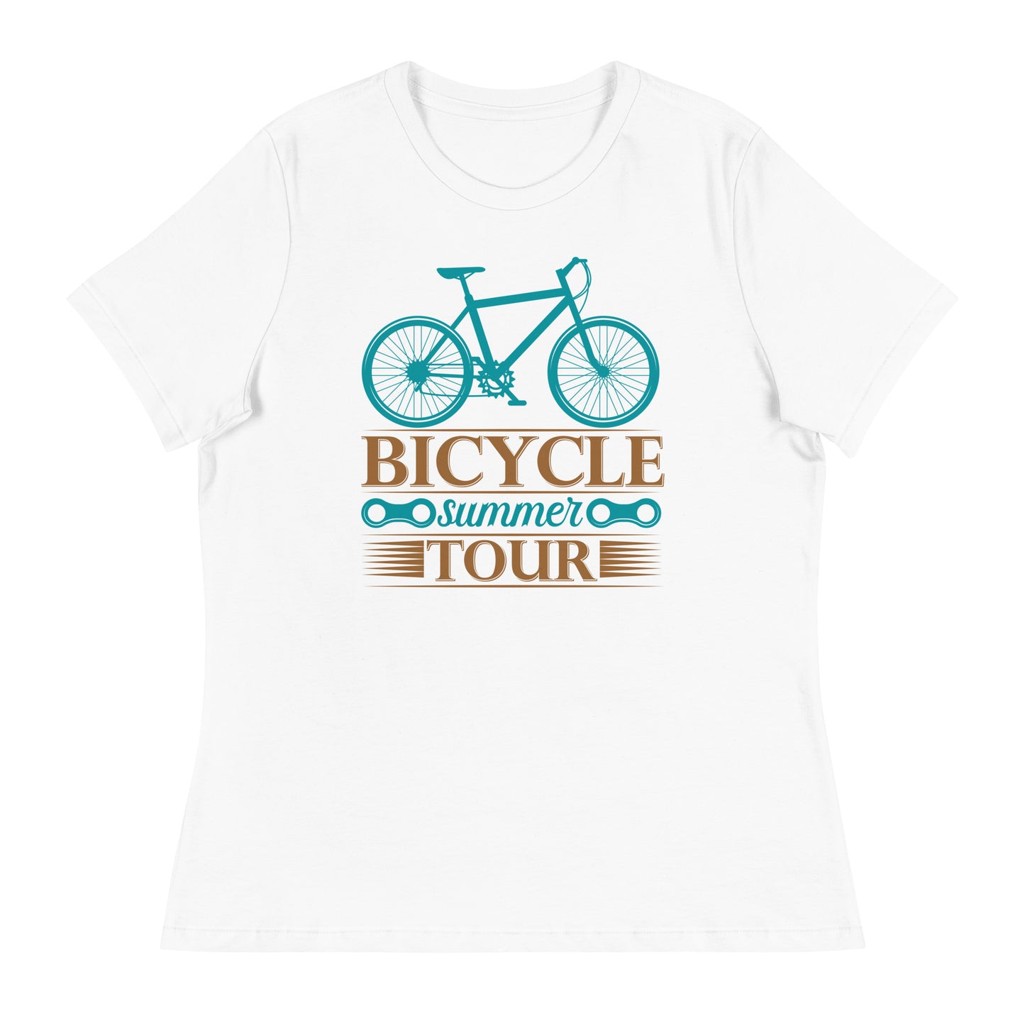 Women's Relaxed T-Shirt BICYCLE SUMMER TOUR