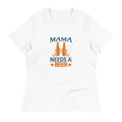 Дамска спокойна тениска MAMA NEEDS A BEER