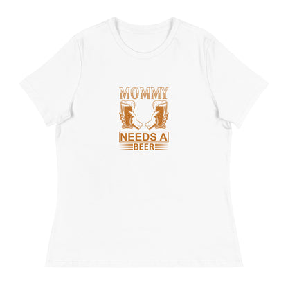 Дамска спокойна тениска MOMMY NEEDS A BEER