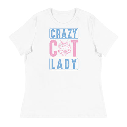 Дамска спокойна тениска CRAZY CAT LADY