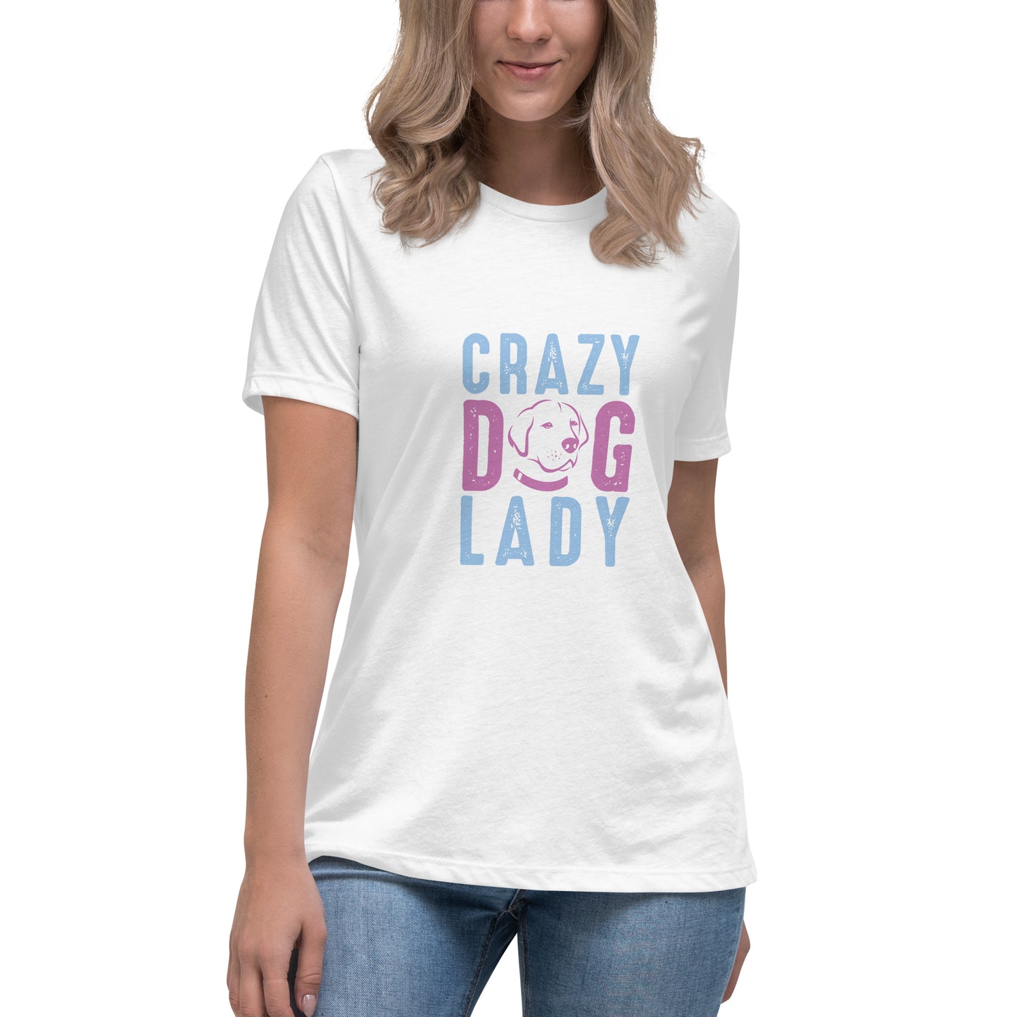 Women's Relaxed T-Shirt CRAZY DOG LADY