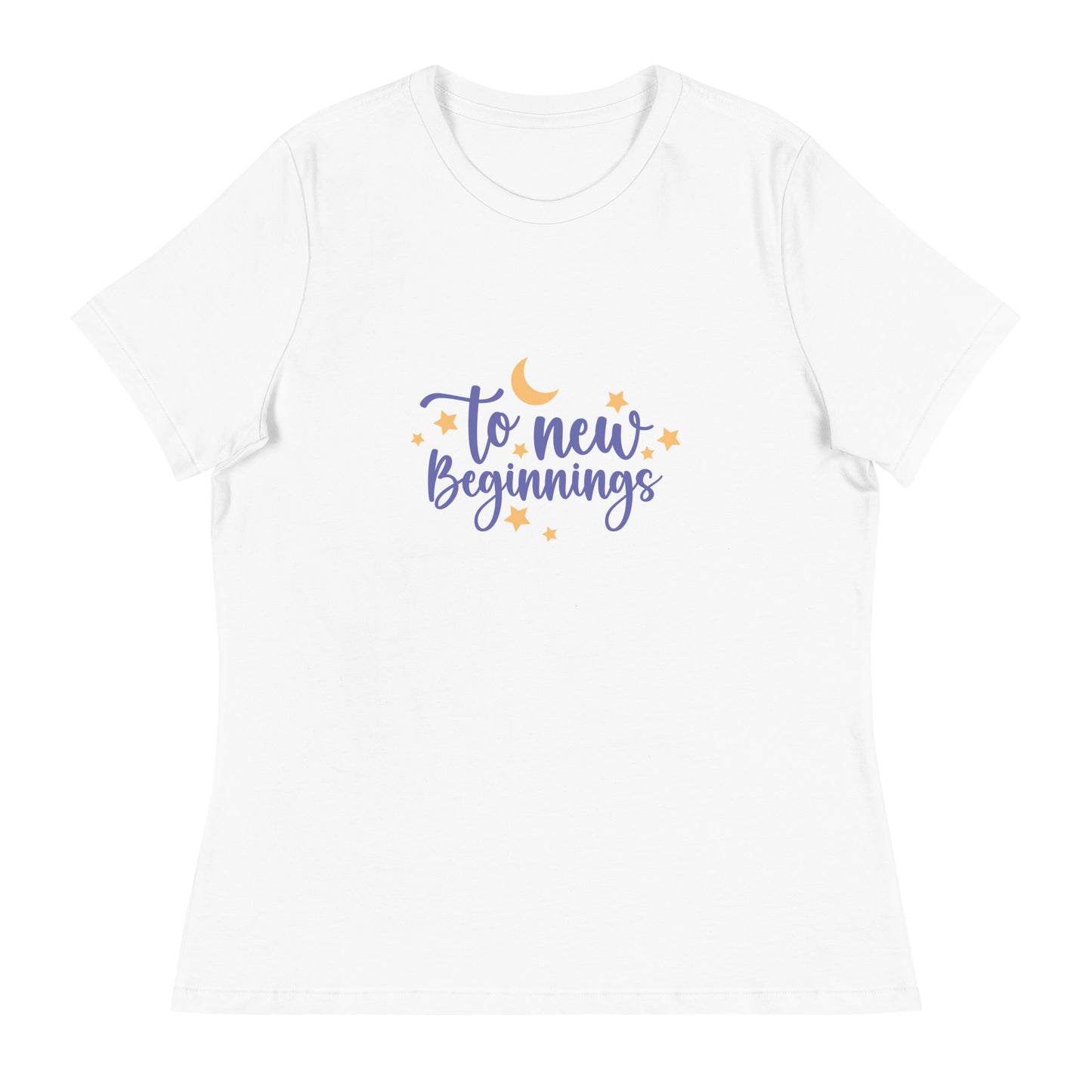 Women's Relaxed T-Shirt TO NEW BEGINNINGS COLORFUL