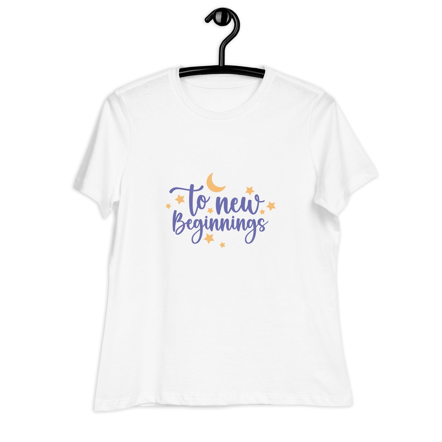 Women's Relaxed T-Shirt TO NEW BEGINNINGS COLORFUL