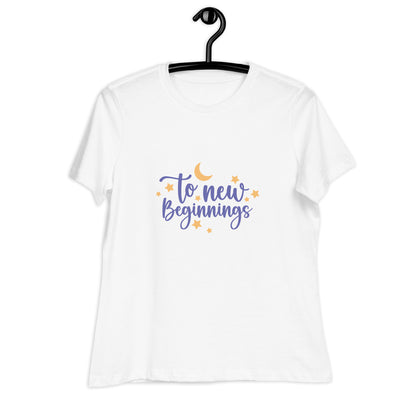 Дамска спокойна тениска КЪМ НОВО НАЧАЛО ЦВЕТНА