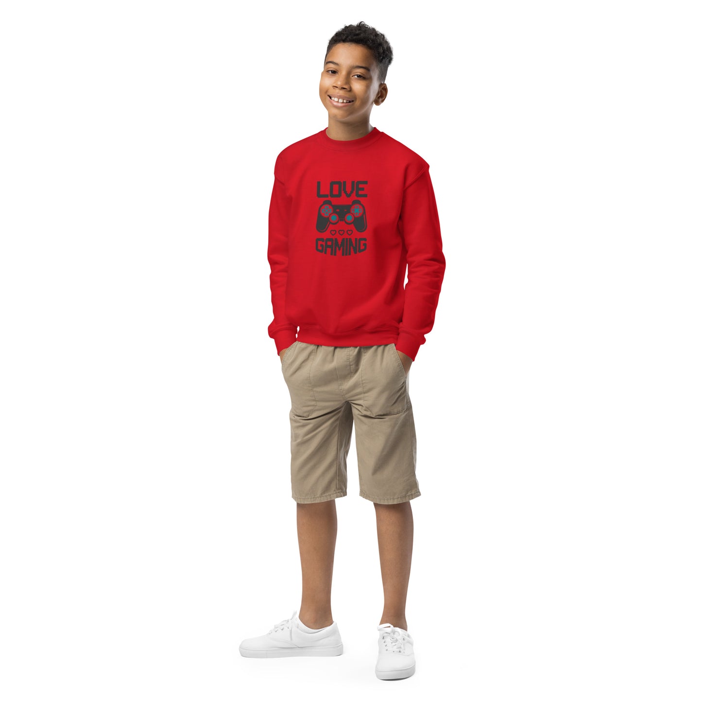 Youth crewneck sweatshirt LOVE GAMING