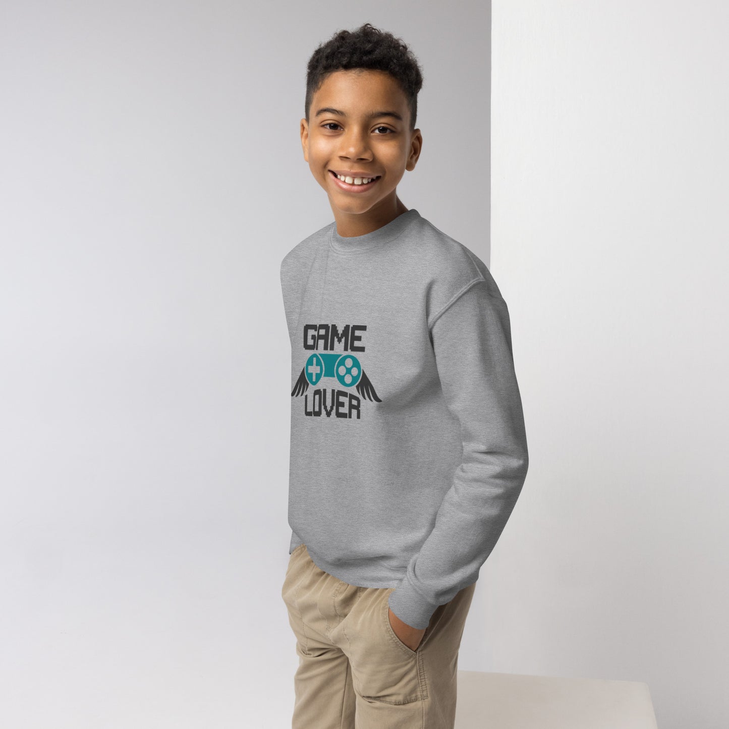 Sudadera juvenil de cuello redondo GAME LOVER