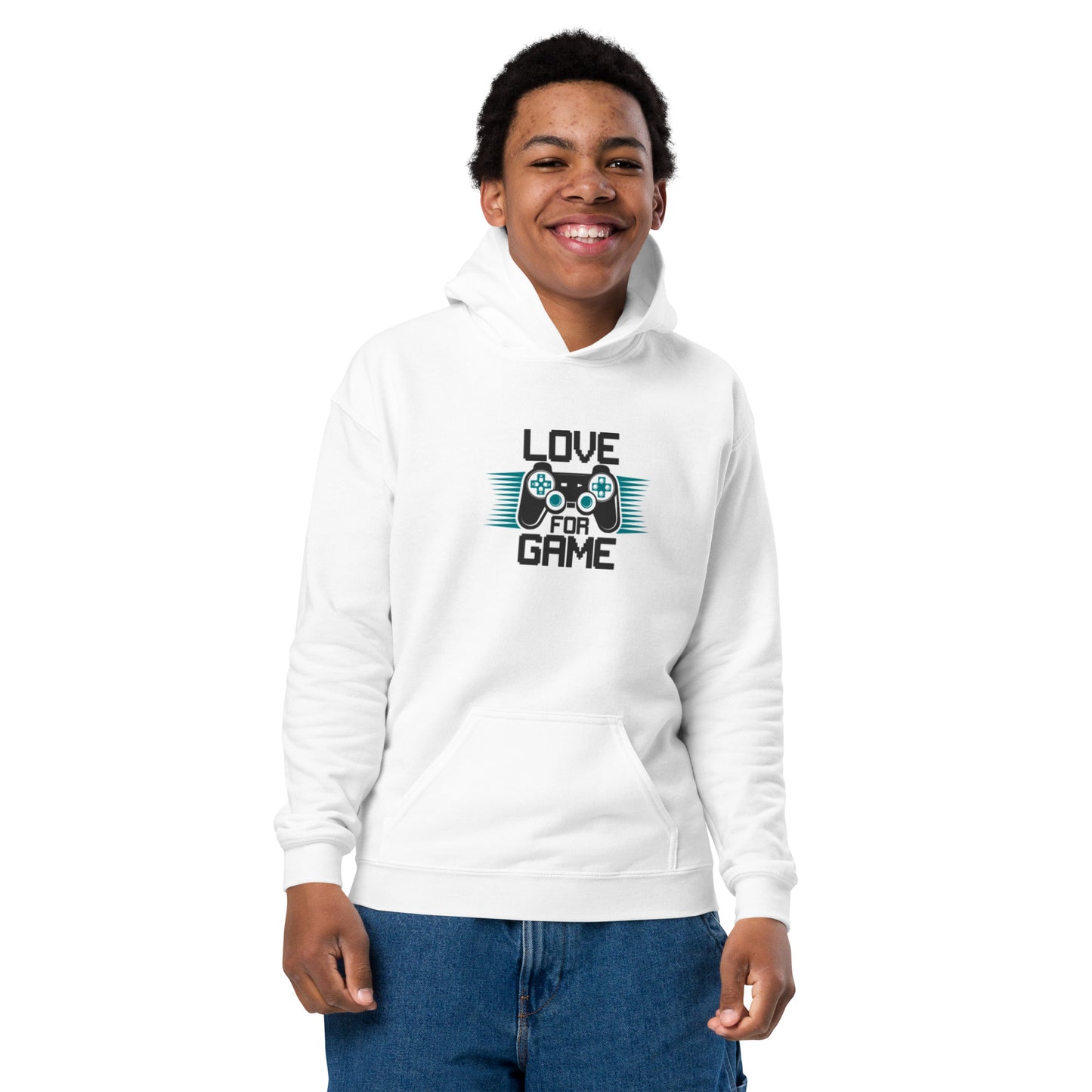 Youth heavy blend hoodie LOVE GAME