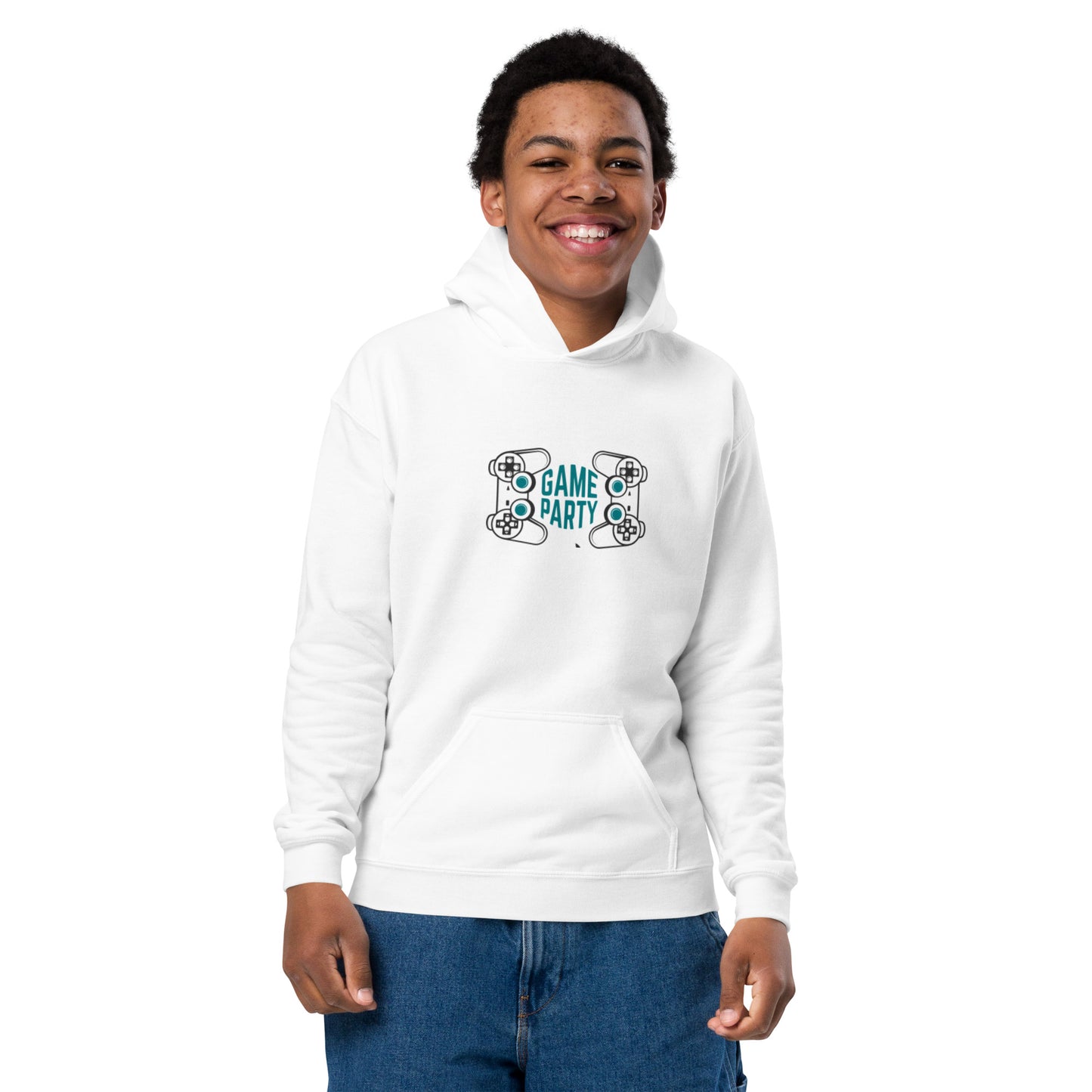 Sudadera con capucha de mezcla pesada para jóvenes GAME PARTY