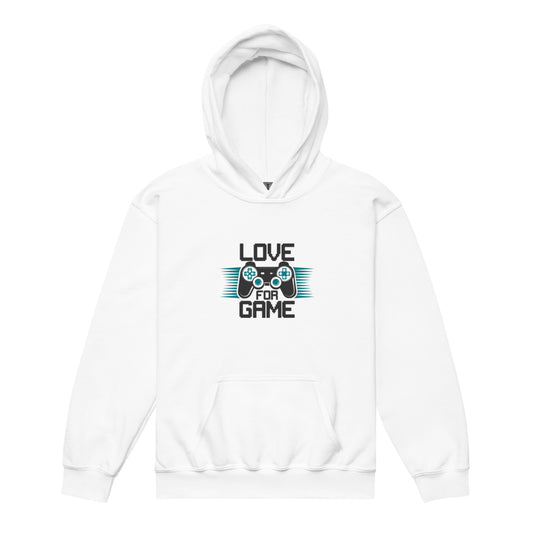 Sudadera con capucha juvenil de mezcla pesada LOVE GAME