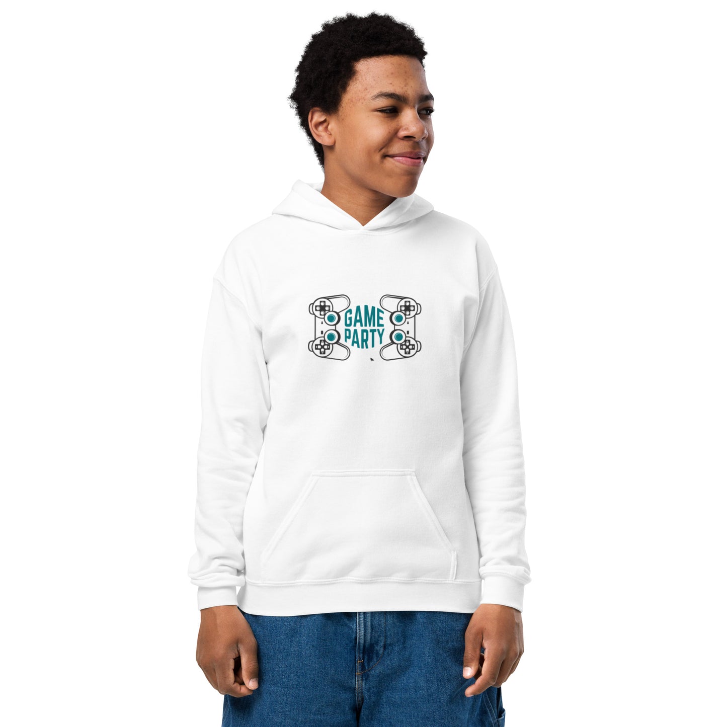 Sudadera con capucha de mezcla pesada para jóvenes GAME PARTY