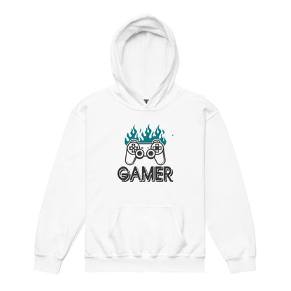Sudadera con capucha juvenil de mezcla pesada GAMER